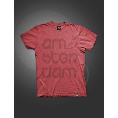 GREEN HOUSE T-SHIRT AM-STER-DAM MEN RED [S]