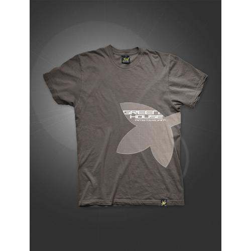 GREEN HOUSE t-shirt BIG LEAF men Grayish brown [S]