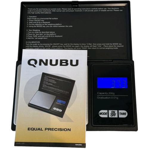 QNUBU - DIGITAL SCALE- EQUAL PRECISION (0.01G TO 200G)