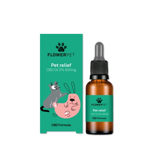 FLOWER FARM - PET RELIEF 3% CBD OIL 600 MG - 20 ML