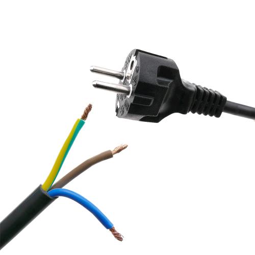 ELECTRIC CABLE WITH SHUCKO - 3X0.75 - 80 CM