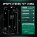 Mars Hydro Hydroponic 2x2 Grow Tent - 27''X27''X63'' (70X70X160cm)