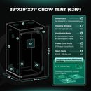 Mars Hydro Hydroponic 3x3 Grow Tent - 39''X39''X71'' (100X100X180cm)