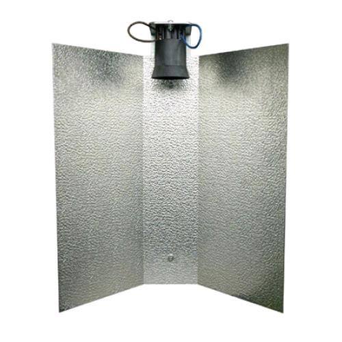 TRAPEZOIDAL REFLECTOR FOR CFL AND HPS WITH REINFORCED ELBOW