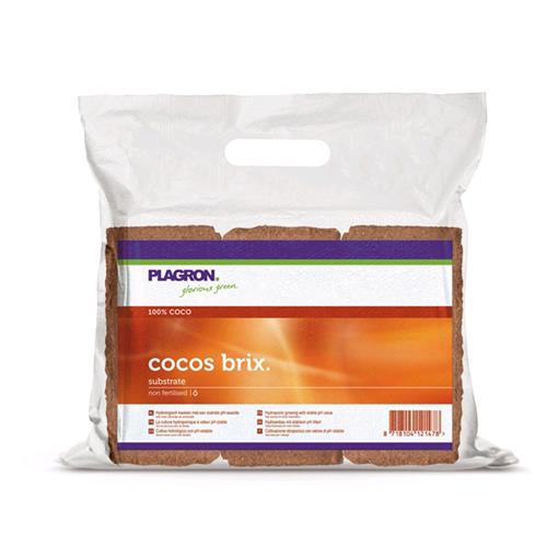 PLAGRON - COCO BRIX BRICKS BLOCKS - PACK 6 BRICKS 7 LITERS IN PRESSED COCONUT FIBRE