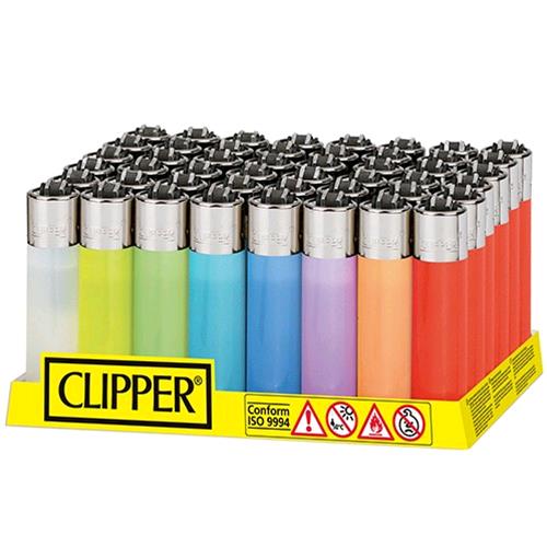 CLIPPER TRANSLUCID LIGHTER - 48 PCS