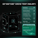 Mars Hydro Hydroponic 5x5 Grow Tent - 60''X60''X80'' (150X150X200cm)