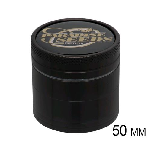 PARADISE SEEDS - GRINDER LOGO BLACK 50 MM - 4 PARTS