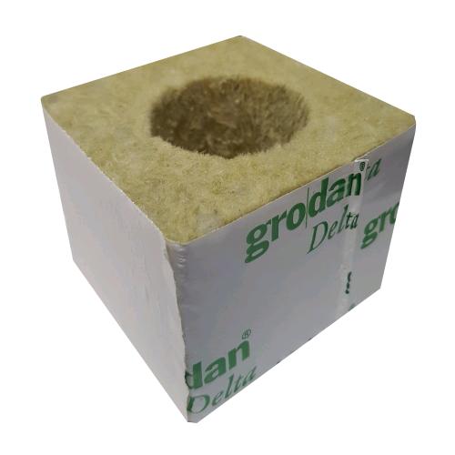 GRODAN ROCKWOOL CUBES - 7.5X7.5X7.5 CM - HOLES �4CM