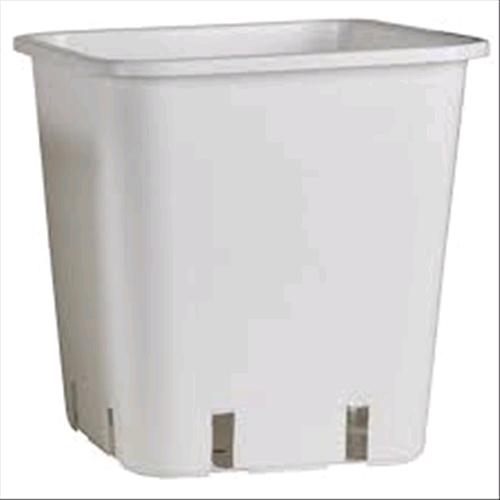 SQUARE WHITE POT - 22X22X26 - 11 LT