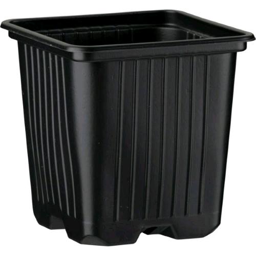 SQUARE PLANT POT 7X7X8 - 0.35L - THERMOFORMED PLASTIC