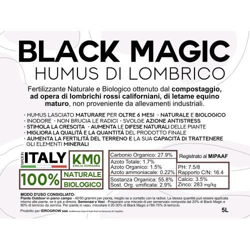 BLACK MAGIC - BIO WORM HUMUS - MADE IN ITALY - 5L