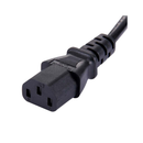 Black Cable 3x1.5mm IEC Female Plug C13 1.5m