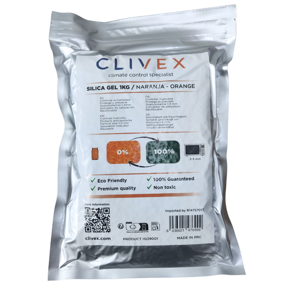 Clivex Orange Silica Gel 1–3 mm (Moisture Control) 1Kg