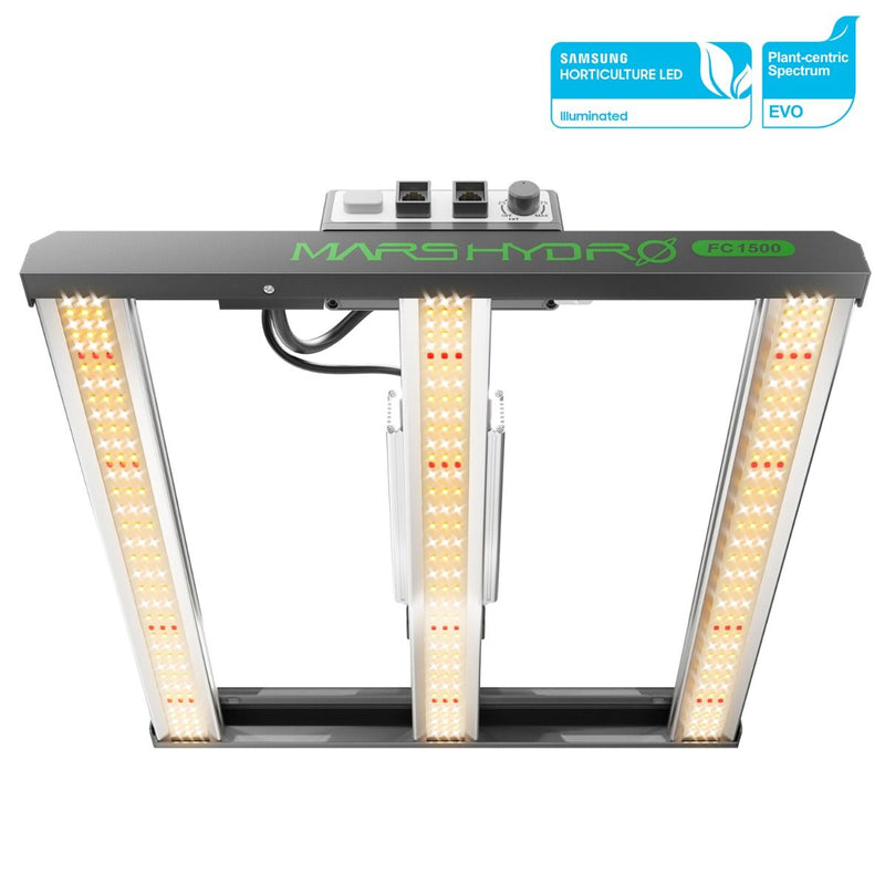 Mars Hydro FC1500-EVO Samsung LM301H EVO 150W Dimmable LED Grow Light For 2.3'X2.3' Grow Tent Veg Flower