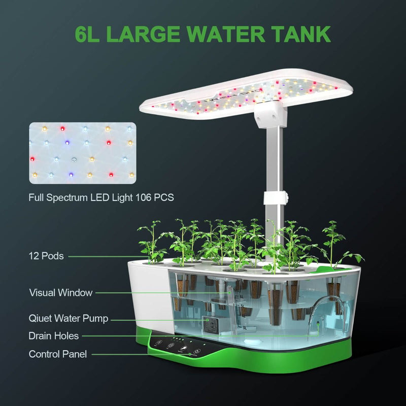 Mars Hydro Hydroline12 LED Hydroponic Growing System For Seedling And Clone