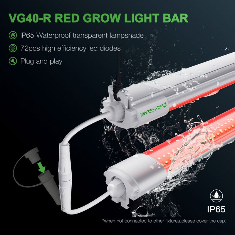 Mars Hydro VG40 Red LED Grow Light Indoor Plants Supplemental 650-665nm Extended Spectrum